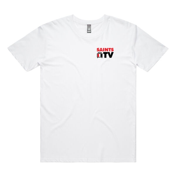 Saints TV Logo Tee - White Thumbnail