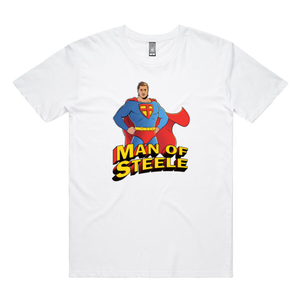 Man Of Steele Tee - White Thumbnail
