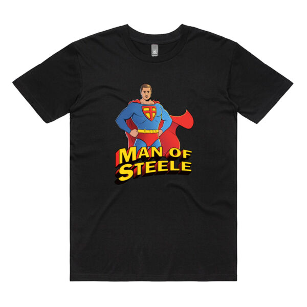 Man Of Steele Tee - Black Thumbnail